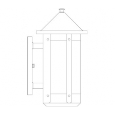 Berkeley Long Body Wall Sconce With Roof Seven Inch